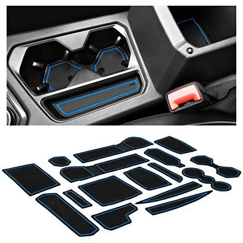 Premium Cup Holder and Door Pocket Inserts 16-pc Set Console Blue Trim CupHolderHero for Volkswagen VW Tiguan 2018-2020 Custom Liners Accessories Premium Cup Holder and Door Pocket Inserts 16-pc Set Console Blue Trim CupHolderHero for Volkswagen VW Tiguan 2018-2020 Custom Liners Accessories